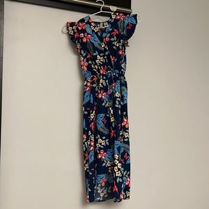 Long kids casual dress with shorts
